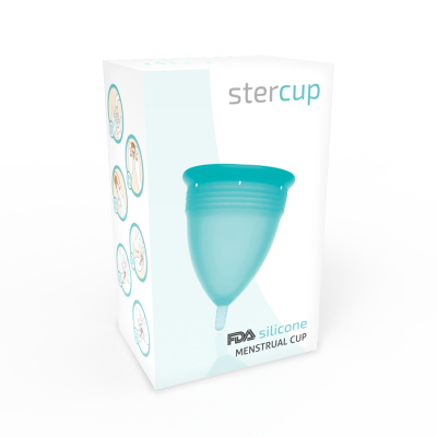 STERCUP COPPE MESTRUALI - MISURA L -  ACQUAMARINA - SILICONE FDA